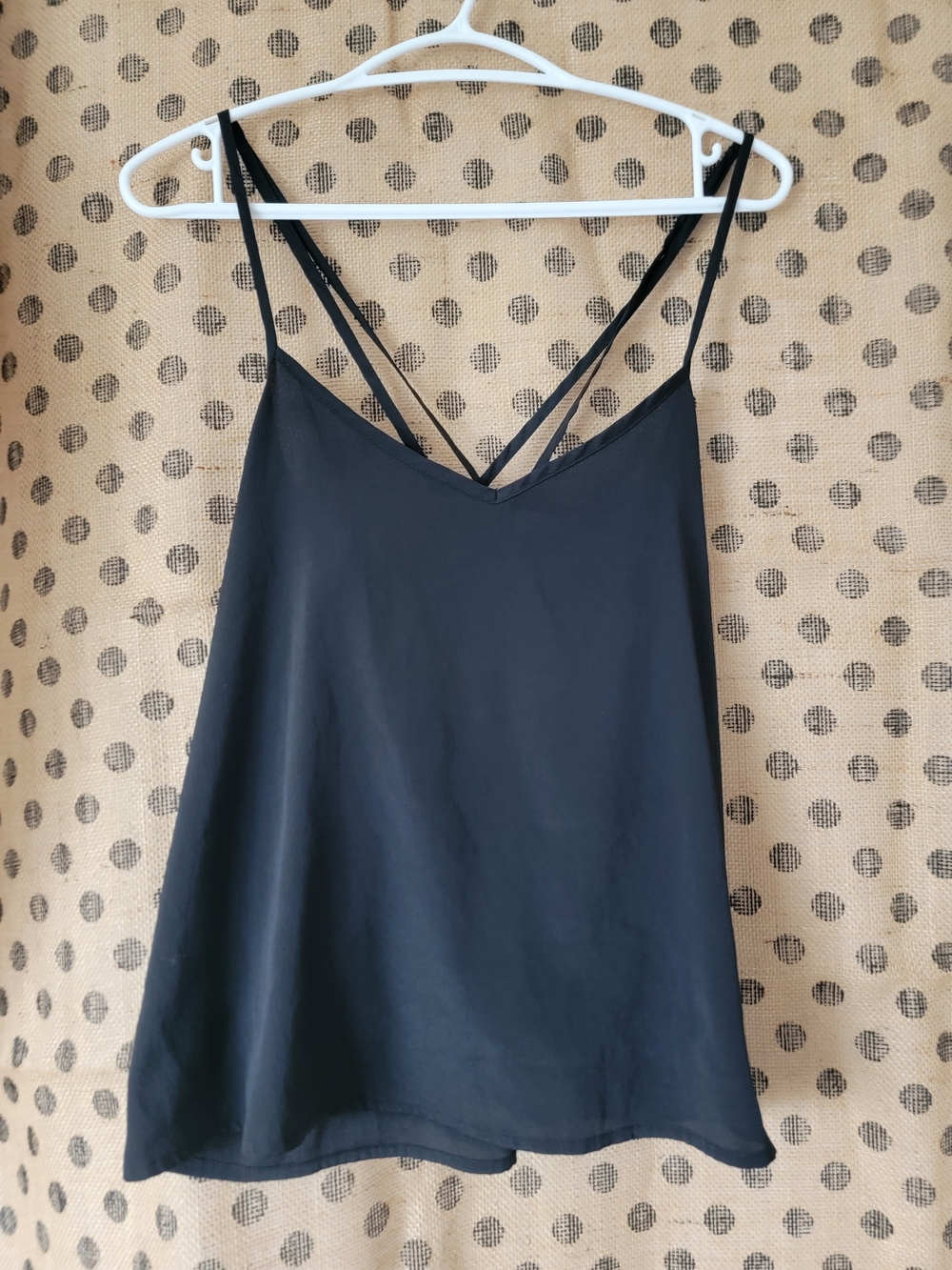 Hollister Black Strappy V-Neck Tank Top
